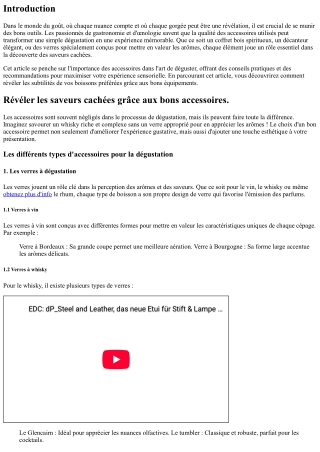 “Révéler les saveurs cachées grâce aux bons accessoires.”