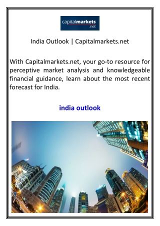 India Outlook  Capitalmarkets.net