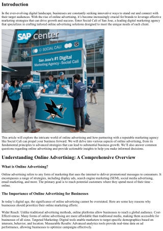 Driving Business Success through Effective Online Advertising with Social Cali.