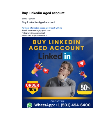Top 6 Website to Buy LinkedIn Accounts