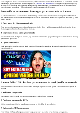Estrategias disruptivas que te harán destacar entre los vendedores de Amazon