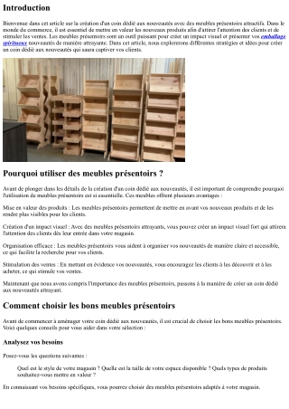 Comment créer un coin dédié aux nouveautés avec des meubles présentoirs attracti