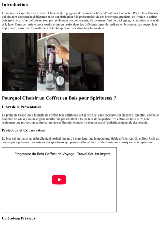 Découvrez les Différents Types de Coffrets en Bois pour Spiritueux