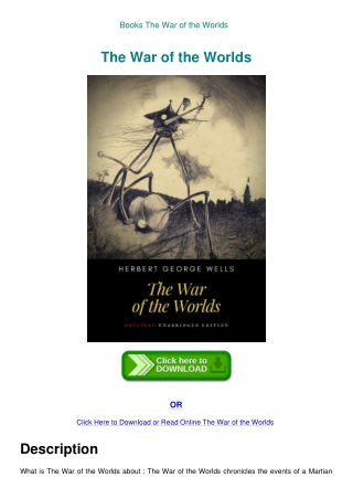 Books The War of the Worlds