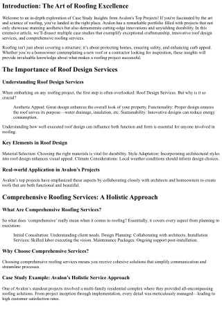 Case Study Insights from Avalon's Top Projects