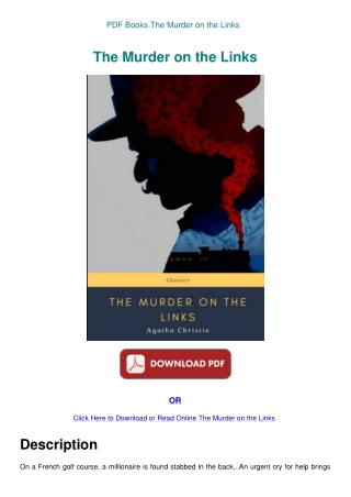 PDF Books The Murder on the Links