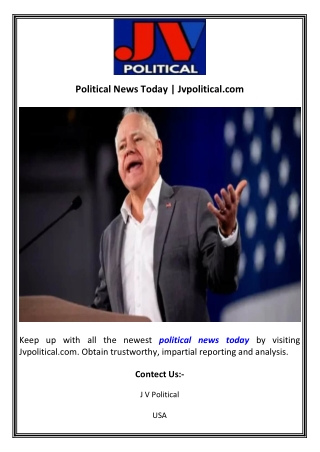 Political News Today  Jvpolitical.com