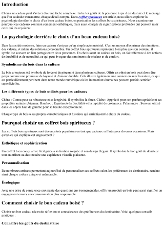 “La psychologie derrière le choix d’un beau cadeau boisé”