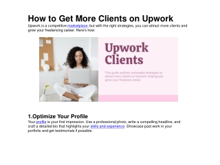 How to Get More Clients on Upwork