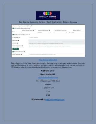 Data Cleaning Automation Services | Match Data Pro LLC - Enhance Accuracy