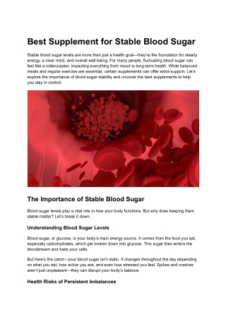 "Gluco6 - Natural Blood Sugar Support Supplement | Healthy Glucose Control"
