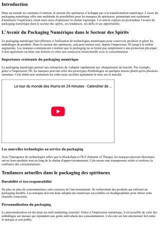 L’Avenir du Packaging Numérique dans le Secteur des Spirits