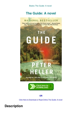 Books The Guide A novel