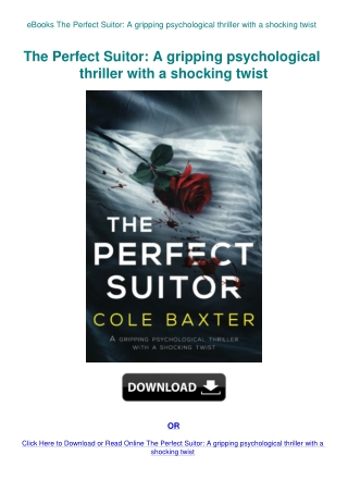 eBooks The Perfect Suitor A gripping psychological thriller with a shocking twist