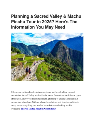 Qoricancha Expeditions: Sacred Valley & Machu Picchu Tour