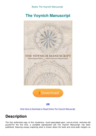 Books The Voynich Manuscript