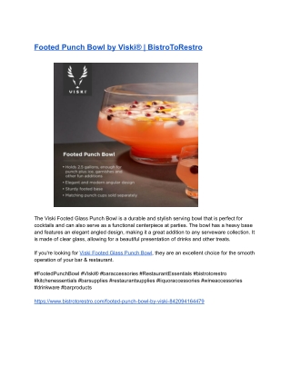 Footed Punch Bowl by Viski® _ BistroToRestro