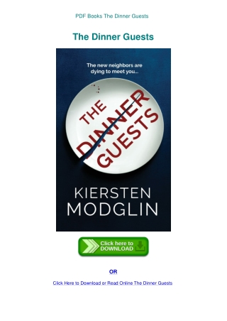 PDF Books The Dinner Guests