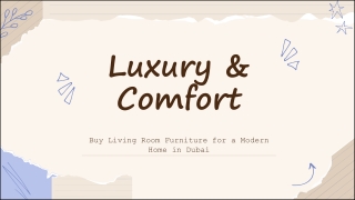 Buy Living Room Furniture for a Modern Home in Dubai
