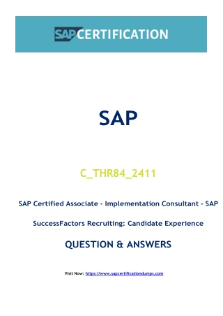 C_THR84_2411 Exam Dumps: How C_THR84_2411 Exam Dumps Changed My SAP Certificatio
