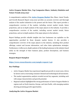 Active Oxygens Market
