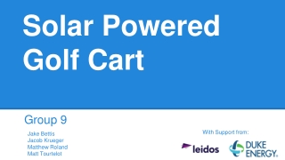 Solar Powered Golf Cart