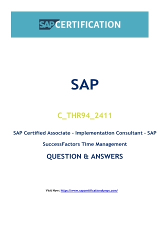 Why Ambitious Candidates Are Relying on C_THR94_2411 Exam Dumps for SAP Certific