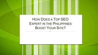 How Does a Top SEO Expert in the Philippines Boost Your Site