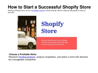 How to Start a Successful Shopify Store