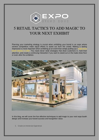 5 RETAIL TACTICS TO ADD MAGIC TO YOUR NEXT EXHIBIT