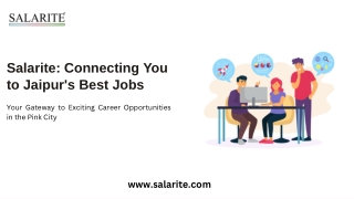 Salarite Connecting You to Jaipur's Best Jobs