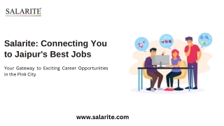 Salarite Connecting You to Jaipur's Best Jobs