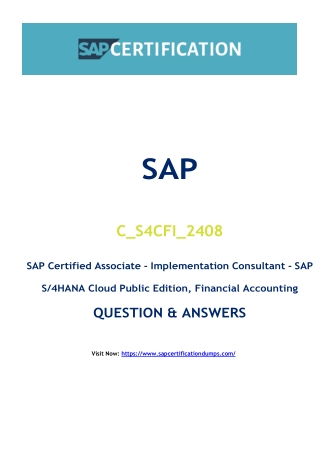 Why Ambitious Candidates Are Relying on C_S4CFI_2408 Exam Dumps for SAP Certific