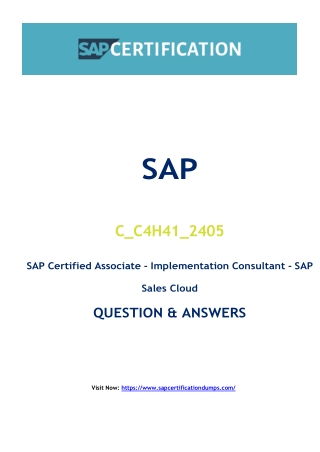Are C_C4H41_2405 Exam Dumps the Secret to SAP Certification Success?