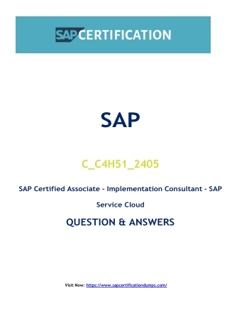 Why C_C4H51_2405 Exam Dumps Are Revolutionizing the Game for SAP Professionals