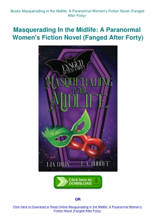 Books Masquerading In the Midlife A Paranormal Women's Fiction Novel (Fanged After Forty)