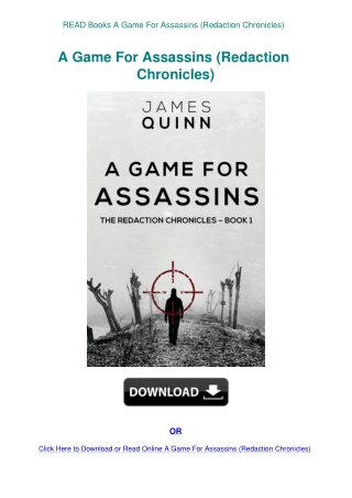 READ Books A Game For Assassins (Redaction Chronicles)