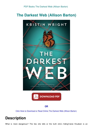 PDF Books The Darkest Web (Allison Barton)