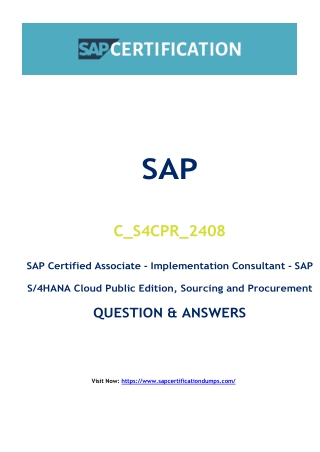 Why Ambitious Candidates Are Trusting C_S4CPR_2408 Exam Dumps for SAP Certificat