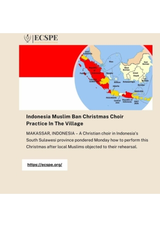 Indonesia Muslim Ban Christmas Choir Practice In The Village