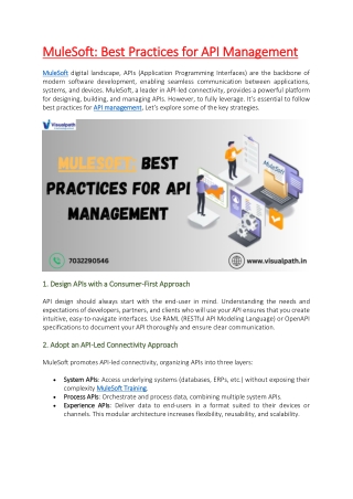 MuleSoft Course Online - MuleSoft Training in Chennai