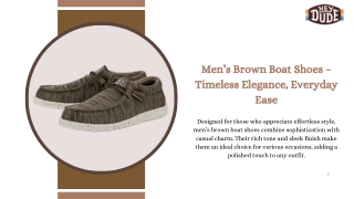 Men’s Brown Boat Shoes – Timeless Elegance, Everyday Ease