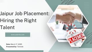 Jaipur Job Placement Hiring the Right Talent.