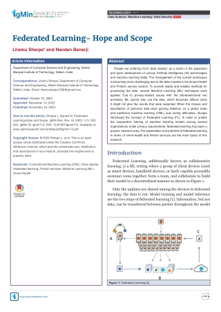 Federated Learning- Hope and Scope