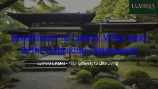 Discover Prime Investment in Luxury Villas Near Delhi-Dehradun Expressway