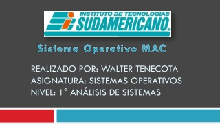 Sistema Operativo MAC