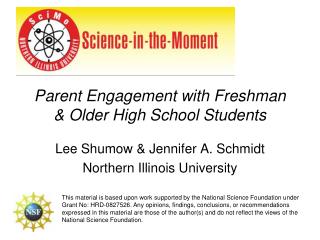 Parent Engagement with Freshman &amp; Older High School Students