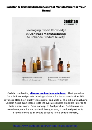 Skincare Contract Manufacturer Custom Formulations for Unique & High-Quality Products