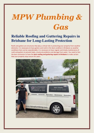 Reliable Roofing and Guttering Repairs in Brisbane for Long-Lasting Protection