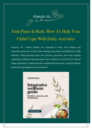 Joint Pains In Kids How To Help Your Child Cope With Daily Activities